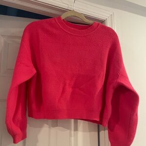 Zara Hot Pink Cropped Sweater